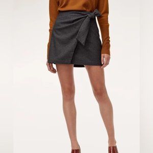 Aritzia Wilfred Dorine Wrap-Front Wool Blend Skirt